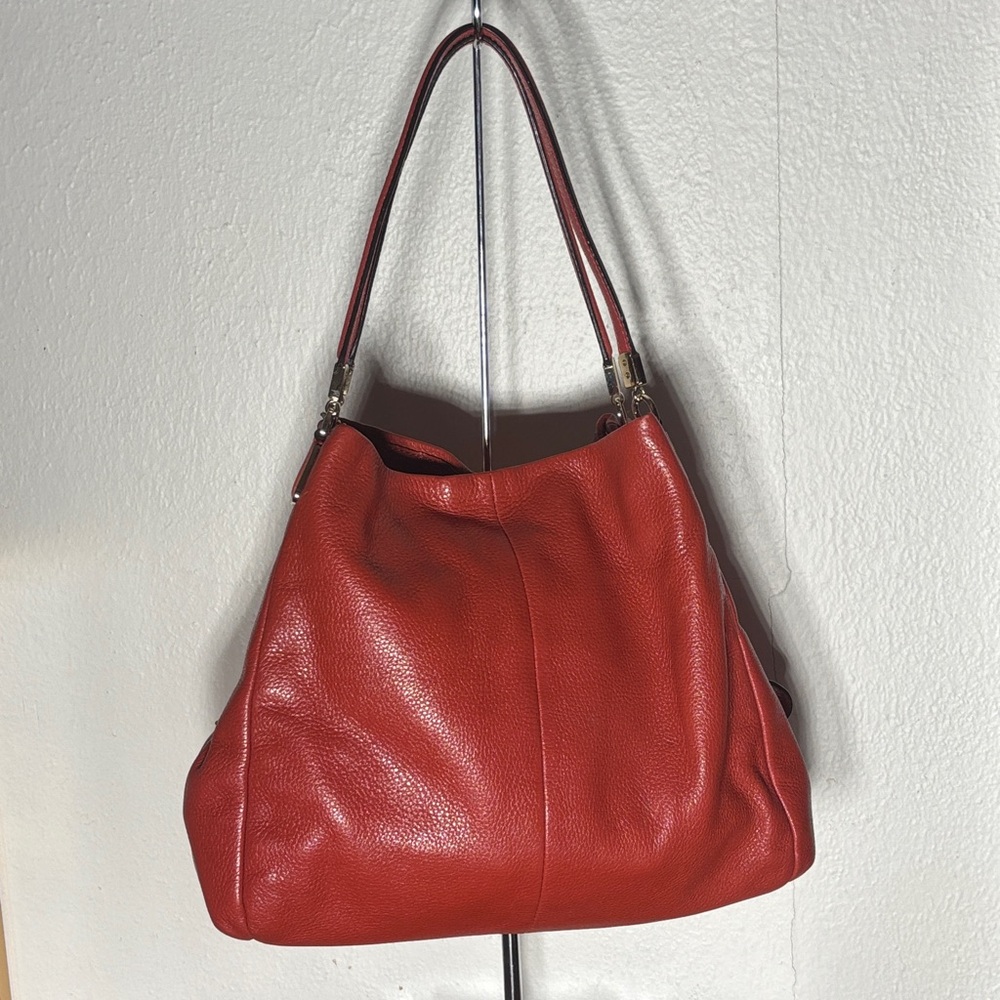 Coach 2013 Phoebe Soft Red Leather Bag W/Two Hangtags